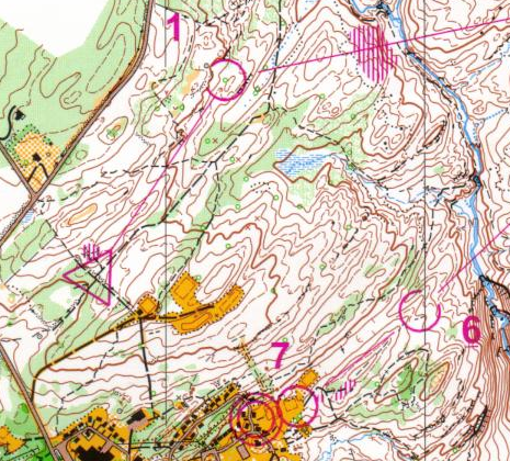example orienteering map